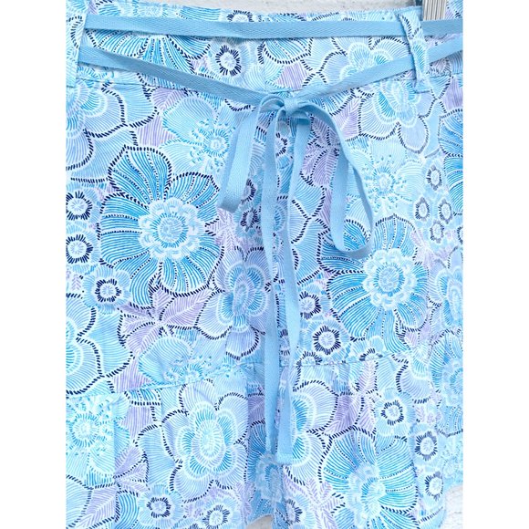 SO Floral Poplin Short Skirt w Ruffles (Juniors 5) - Picture 2 of 5